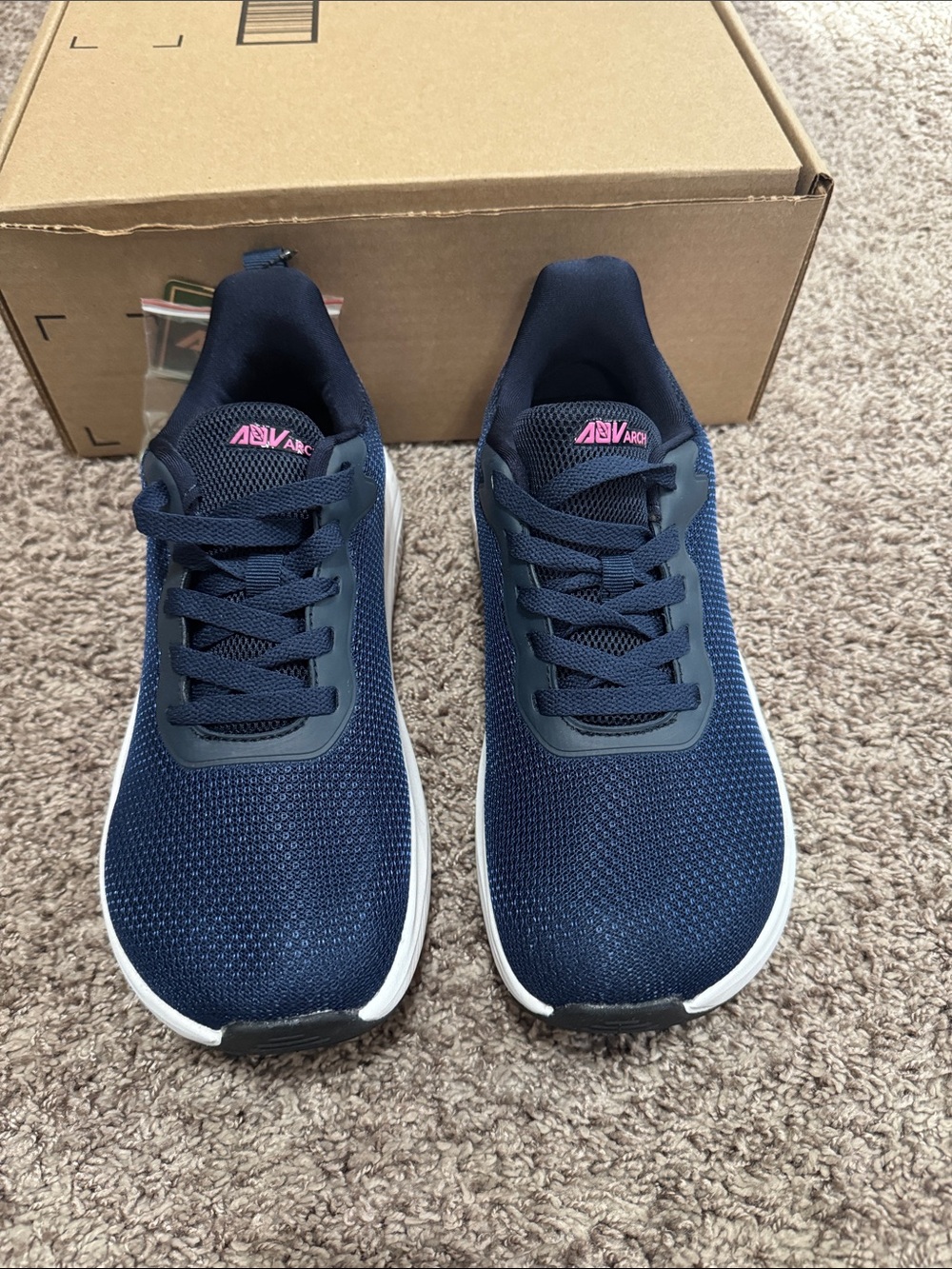 AOV-Arch Navy Mesh Athletic Sneakers